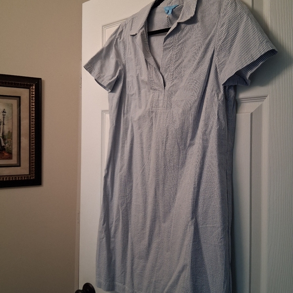 Draper James Blue and White Casual   Dress - Picture 4 of 8